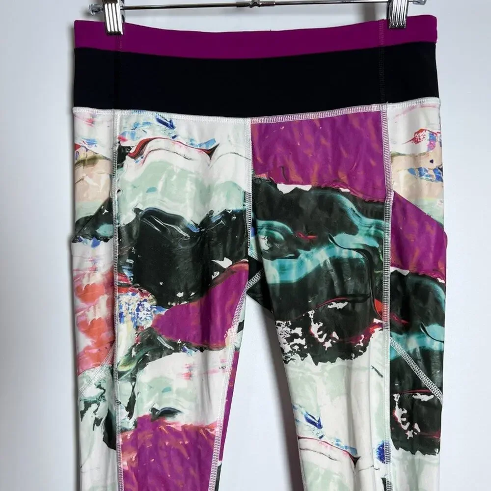 Lululemon Speed Tight III Luxtreme Leggings SIZE 6 Plum Print Performance
